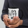 Beautiful Gemini mug with hand-drawn twins design, 11 oz zodiac coffee cup for women