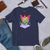 Lesbian pride t-shirt in lightweight cotton, shown from a second angle for an everyday laid-back look
