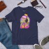 Lesbian pride t-shirt in lightweight combed cotton with bold tribe warrior design