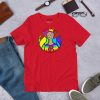 Lightweight cotton Pride t-shirt for a casual everyday look, shown from a third product angle