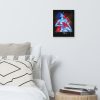 Romantic Black Love Art on Canvas: Cosmic Embrace - Image 2