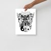 Creative Owl Artwork “Wise Owl and Ageless Skull" Owl Drawing - Image 2
