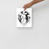 Romantic Artwork for Bedroom “Galactic Love” Romantic Ink Art Print - Image 3