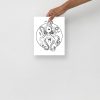 Creative Octopus Artwork “Crown Octopus" Sea Life Drawing - Image 3
