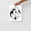 King and Queen of the Stars romantic art print on matte museum-quality paper for bedroom decor