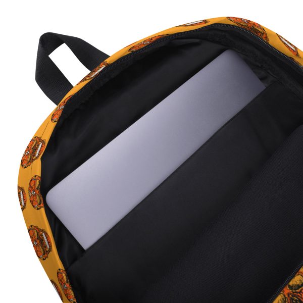 Day of the Dead Skull Backpack | Orange School Bag | Día de Muertos Backpack - Image 7