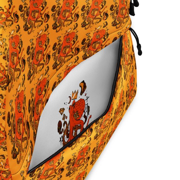 Mystical Octopus Backpack | Orange and Black Octopus School Backpacks - Image 6