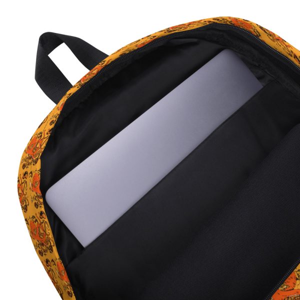 Mystical Octopus Backpack | Orange and Black Octopus School Backpacks - Image 5