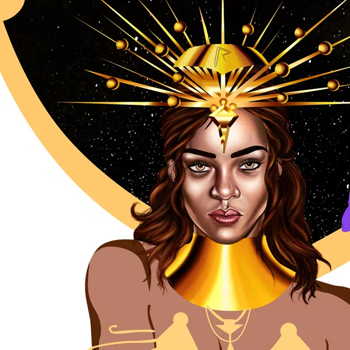 Rihanna art work in progress