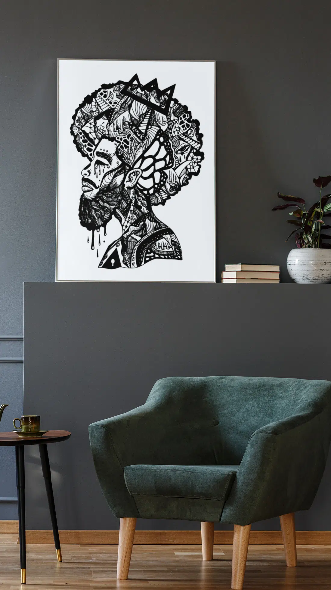 Stunning Natural Hair Art - Black Men Art Gift Ideas