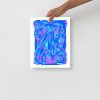 Blue art print Abstract Wave of Thoughts on matte museum-quality paper for modern decor