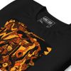 Orange and black abstract art t-shirt featuring the Wave of Thoughts No. 4 design