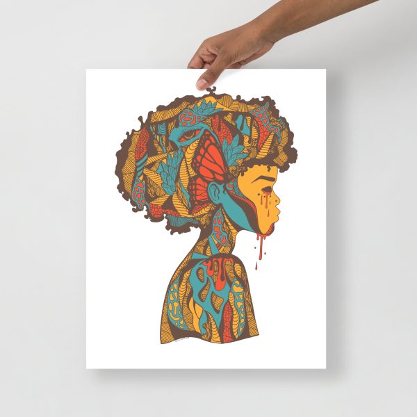 Beautiful Mind Afrocentric art print on matte museum-quality paper for elevated wall decor