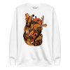 Crew neck anatomical heart sweatshirt with ribbed cuffs and soft fleece fall pullover styling