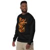 Crew neck anatomical heart sweatshirt with ribbed cuffs and soft fleece interior for fall layering