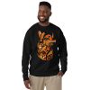 Crew neck anatomical heart sweatshirt with ribbed cuffs and soft fleece for fall layering