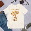 Afrocentric t-shirt featuring Beautiful Mind slogan in gold lettering on black cotton tee
