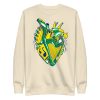 Heart drawing Brazil Musical Heart sweatshirt with ribbed crew neck and soft fleece interior