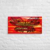 Max the Butterfly abstract line art canvas print displayed on a wall for room decor