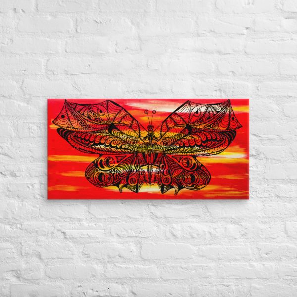 Butterfly Abstract Painting "Max the Butterfly" Butterfly Line Art Canvas - Image 4