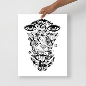 Minimal couple line art print on matte museum-quality paper for modern home decor