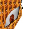 Orange Día de Muertos skull backpack with laptop pocket for school and daily use