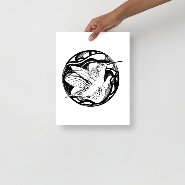 Hummingbird Wall Art “Circle of the Hummingbird" Hummingbird Art Print - Image 2