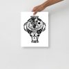 “Divine Lovers Emphora" Sun and Moon Lovers Art | Line Art Print - Image 2