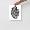 Anatomy Heart Drawing "Transparent Heart" | Human Heart Line Art - Image 2