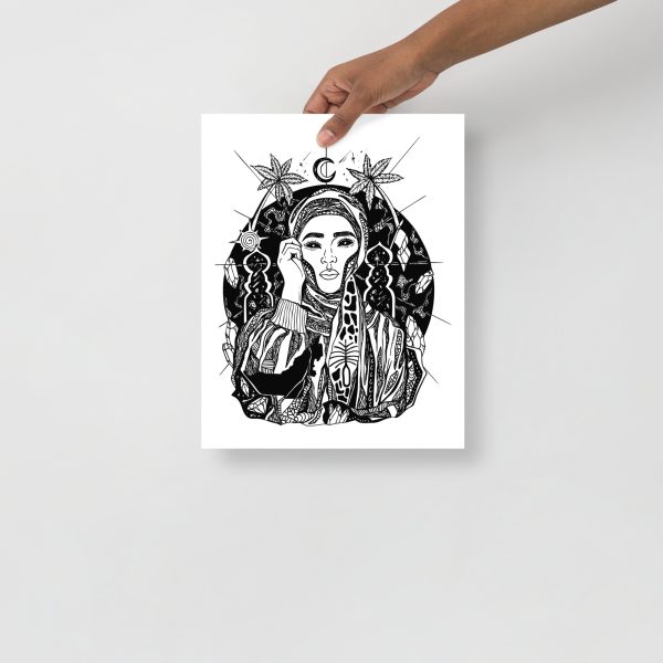 Arabian Women Art “Mashallah No. 2” Creative UAE Art | Wall art - Image 2