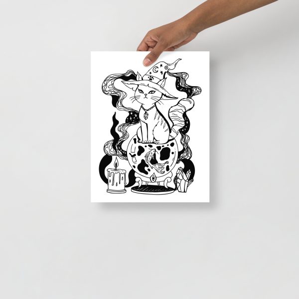 Cat Drawing “Magical Cat of Fortune” Cat Art Print - Image 2