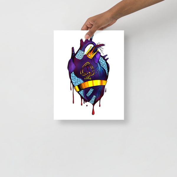 Heart Drawing “Royal Heart” Anatomical Heart Art Print - Image 2
