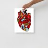 Heart Drawing “Transparent Heart” Anatomical Heart Art Print - Image 2