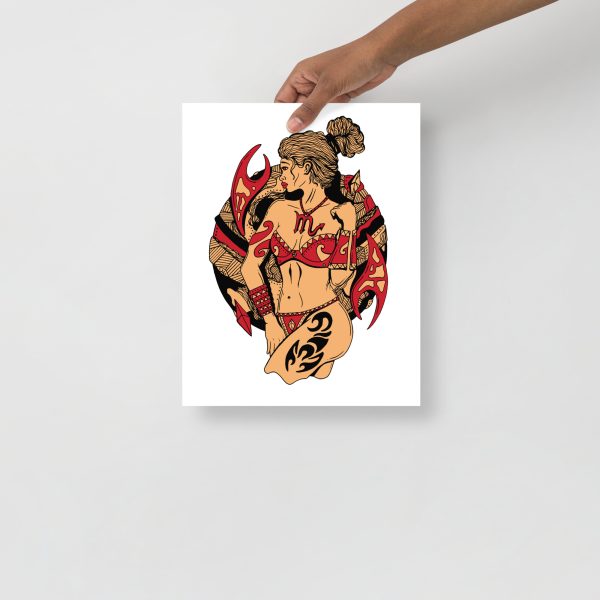 Royal Red Scorpio Art "Scorpio Beauty" | Scorpio Woman Art - Image 2
