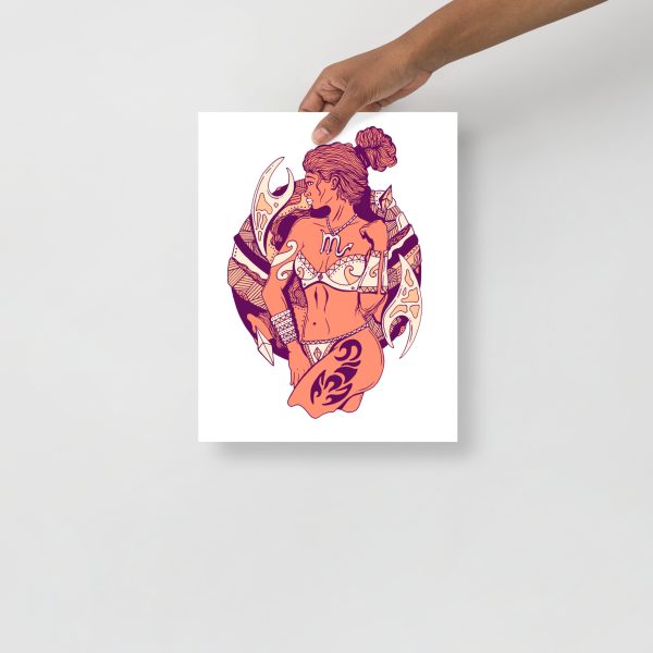 Peach Scorpio Art "Scorpio Beauty" | Scorpio Woman Art - Image 2