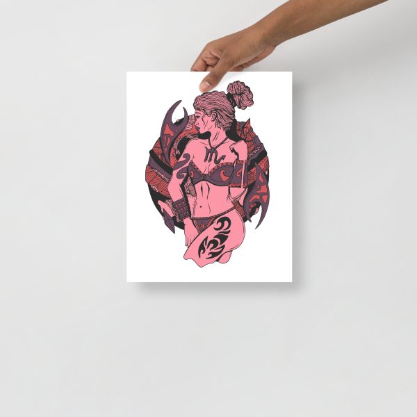 Mauve Rose Scorpio Art "Scorpio Beauty" | Scorpio Woman Art - Image 2
