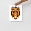 Orange Wall Art Print "African Mask 1 of 100" Orange Art - Image 2