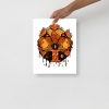 Orange Wall Art Print "Mystic Gemini Zodiac" Orange Art - Image 2