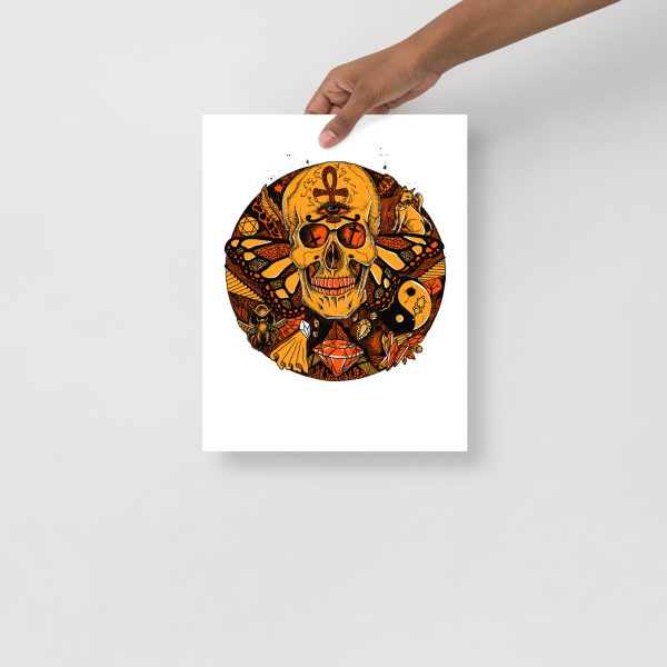 Orange Wall Art Print "Circle of Humanity" Orange Art - Image 2