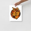 Orange Wall Art Print "Cosmic Heart" Orange Art - Image 2