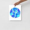 Blue Art Print "Circle of Connection" Blue Drawing Art - Image 2