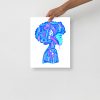 Blue Afrocentric Art Print "Beautiful Mind" Afrocentric Wall Art - Image 2
