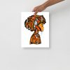 Orange Afrocentric Art Print "Beautiful Mind" Afrocentric Wall Art - Image 2