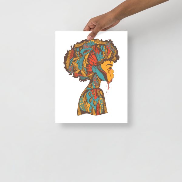 Cafe Afrocentric Art Print "Beautiful Mind" Afrocentric Wall Art - Image 2