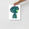 Green Afrocentric Art Print "Beautiful Mind" Afrocentric Wall Art - Image 2
