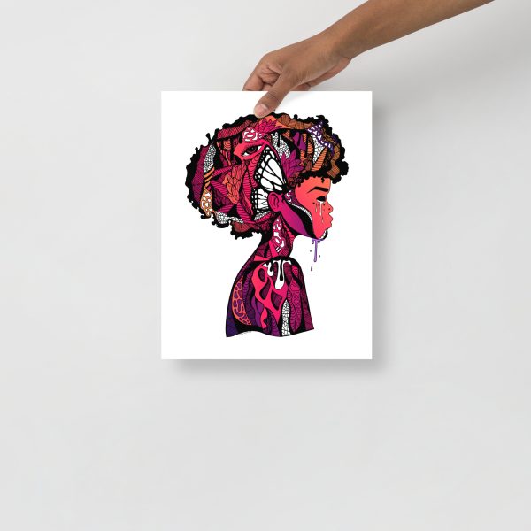 Sunset Afrocentric Art Print "Beautiful Mind" Afrocentric Wall Art - Image 2