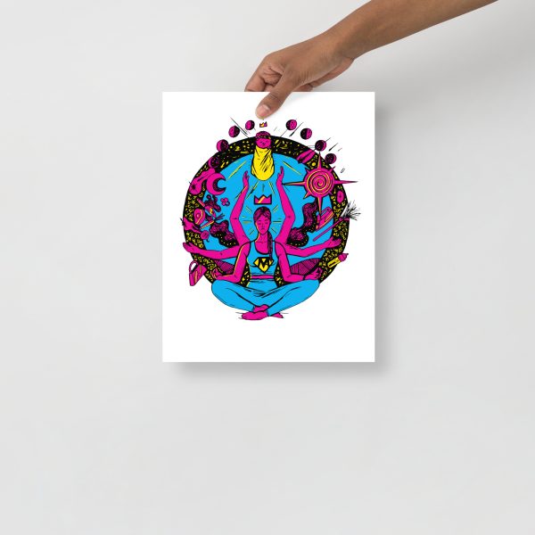 CMYK Pink Mom Art Drawing “Super Mom” Art for Mom - Image 2