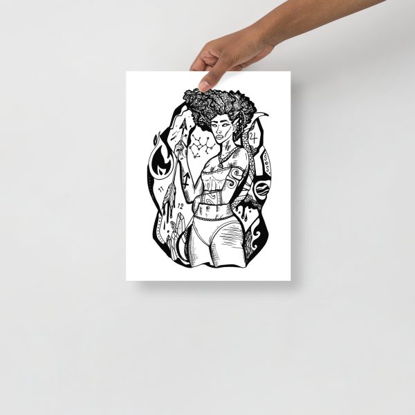 Sagittarius Art “Sagittarius Goddess 1” Sagittarius Drawing - Image 2