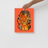 Black and Orange Sagittarius Art “Sagittarius Goddess 1” Sagittarius Drawing - Image 2