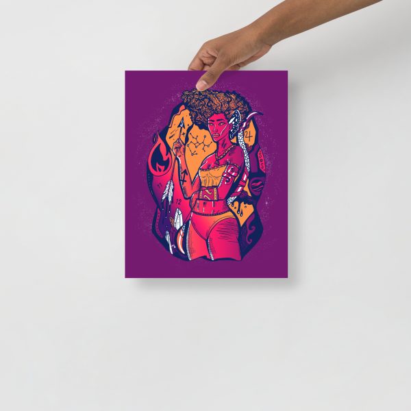 Sunset Sagittarius Art “Sagittarius Goddess 1” Sagittarius Drawing - Image 2